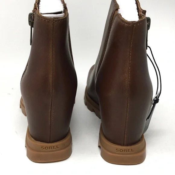 🔴SOLD Sorel Joan Of Arctic Wedge III Zip Boot Waterproof Shoe Hazelnut - Picture 8 of 11